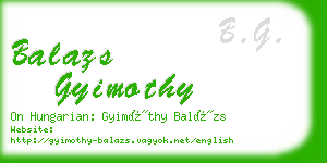 balazs gyimothy business card